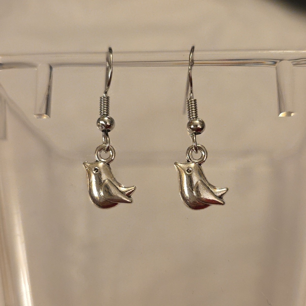 Petite Bird Earrings charm Zinc Alloy  925S  POST
